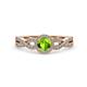 2 - Keyara 1.15 ctw Peridot Accented Natural Diamonds Halo Bridal Set Ring  