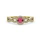 2 - Keyara 1.15 ctw Rhodolite Garnet Accented Natural Diamonds Halo Bridal Set Ring  