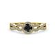 2 - Keyara 1.33 ctw Black Diamond Accented Natural Diamonds Halo Bridal Set Ring  