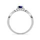 4 - Keyara 1.15 ctw Blue Sapphire Accented Natural Diamonds Halo Bridal Set Ring  