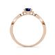 4 - Keyara 1.15 ctw Blue Sapphire Accented Natural Diamonds Halo Bridal Set Ring  