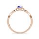 4 - Keyara 1.10 ctw Tanzanite Accented Natural Diamonds Halo Bridal Set Ring  