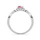 4 - Keyara 1.10 ctw Pink Tourmaline Accented Natural Diamonds Halo Bridal Set Ring  