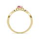 4 - Keyara 1.10 ctw Pink Tourmaline Accented Natural Diamonds Halo Bridal Set Ring  