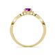 4 - Keyara 1.10 ctw Amethyst Accented Natural Diamonds Halo Bridal Set Ring  