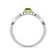 4 - Keyara 1.15 ctw Peridot Accented Natural Diamonds Halo Bridal Set Ring  