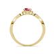 4 - Keyara 1.15 ctw Rhodolite Garnet Accented Natural Diamonds Halo Bridal Set Ring  