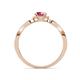4 - Keyara 1.15 ctw Rhodolite Garnet Accented Natural Diamonds Halo Bridal Set Ring  