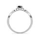 4 - Keyara 1.33 ctw Black Diamond Accented Natural Diamonds Halo Bridal Set Ring  