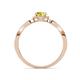 4 - Keyara 1.15 ctw Yellow Sapphire Accented Natural Diamonds Halo Bridal Set Ring  