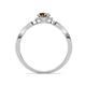 4 - Keyara 1.10 ctw Smoky Quartz Accented Natural Diamonds Halo Bridal Set Ring  