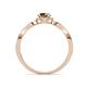 4 - Keyara 1.10 ctw Smoky Quartz Accented Natural Diamonds Halo Bridal Set Ring  