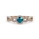 2 - Keyara 1.20 ctw London Blue Topaz Accented Natural Diamonds Halo Bridal Set Ring  