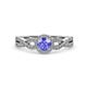 2 - Keyara 1.10 ctw Tanzanite Accented Natural Diamonds Halo Bridal Set Ring  