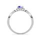 4 - Keyara 1.10 ctw Tanzanite Accented Natural Diamonds Halo Bridal Set Ring  