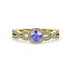 2 - Keyara 1.10 ctw Tanzanite Accented Natural Diamonds Halo Bridal Set Ring  