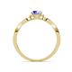 4 - Keyara 1.10 ctw Tanzanite Accented Natural Diamonds Halo Bridal Set Ring  