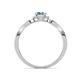 4 - Keyara 1.10 ctw Aquamarine Accented Natural Diamonds Halo Bridal Set Ring  