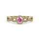 2 - Keyara 1.10 ctw Pink Tourmaline Accented Natural Diamonds Halo Bridal Set Ring  