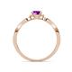 4 - Keyara 1.10 ctw Amethyst Accented Natural Diamonds Halo Bridal Set Ring  
