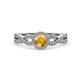 2 - Keyara 1.10 ctw Citrine Accented Natural Diamonds Halo Bridal Set Ring  