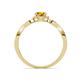 4 - Keyara 1.10 ctw Citrine Accented Natural Diamonds Halo Bridal Set Ring  