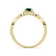 4 - Keyara 1.10 ctw Emerald Accented Natural Diamonds Halo Bridal Set Ring  