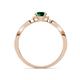 4 - Keyara 1.10 ctw Emerald Accented Natural Diamonds Halo Bridal Set Ring  