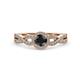 2 - Keyara 1.33 ctw Black Diamond Accented Natural Diamonds Halo Bridal Set Ring  