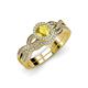 1 - Keyara 1.15 ctw Yellow Sapphire Accented Natural Diamonds Halo Bridal Set Ring  