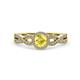 2 - Keyara 1.15 ctw Yellow Sapphire Accented Natural Diamonds Halo Bridal Set Ring  