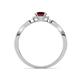 4 - Keyara 1.15 ctw Ruby Accented Natural Diamonds Halo Bridal Set Ring  