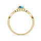 4 - Keyara 1.20 ctw London Blue Topaz Accented Natural Diamonds Halo Bridal Set Ring  