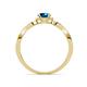 4 - Keyara 1.12 ctw Blue Diamond Accented Natural Diamonds Halo Bridal Set Ring  