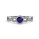 2 - Keyara 1.15 ctw Blue Sapphire Accented Natural Diamonds Halo Bridal Set Ring  