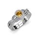 1 - Keyara 1.10 ctw Citrine Accented Natural Diamonds Halo Bridal Set Ring  