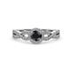 2 - Keyara 1.33 ctw Black Diamond Accented Natural Diamonds Halo Bridal Set Ring  