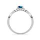 4 - Keyara 1.12 ctw Blue Diamond Accented Natural Diamonds Halo Bridal Set Ring  