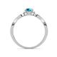 4 - Keyara 1.20 ctw London Blue Topaz Accented Natural Diamonds Halo Bridal Set Ring  