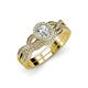 1 - Keyara 1.15 ctw Lab Grown Diamond Accented Natural Diamonds Halo Bridal Set Ring  