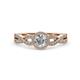 2 - Keyara 1.15 ctw Lab Grown Diamond Accented Natural Diamonds Halo Bridal Set Ring  