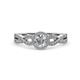 2 - Keyara 1.15 ctw Lab Grown Diamond Accented Natural Diamonds Halo Bridal Set Ring  
