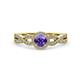 2 - Keyara 1.10 ctw Iolite Accented Natural Diamonds Halo Bridal Set Ring  