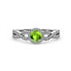 2 - Keyara 1.15 ctw Peridot Accented Natural Diamonds Halo Bridal Set Ring  