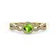 2 - Keyara 1.15 ctw Peridot Accented Natural Diamonds Halo Bridal Set Ring  