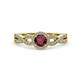 2 - Keyara 1.15 ctw Ruby Accented Natural Diamonds Halo Bridal Set Ring  