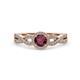 2 - Keyara 1.15 ctw Ruby Accented Natural Diamonds Halo Bridal Set Ring  