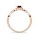 4 - Keyara 1.15 ctw Ruby Accented Natural Diamonds Halo Bridal Set Ring  