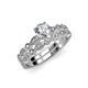 1 - Siena 1.25 ctw Natural Diamond (6.50 mm) Marquise and Dot Shape Bridal Set Ring  