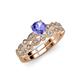 1 - Siena 1.17 ctw Tanzanite (6.50 mm) Accented Natural Round Diamonds Marquise and Dot Shape Bridal Set Ring  